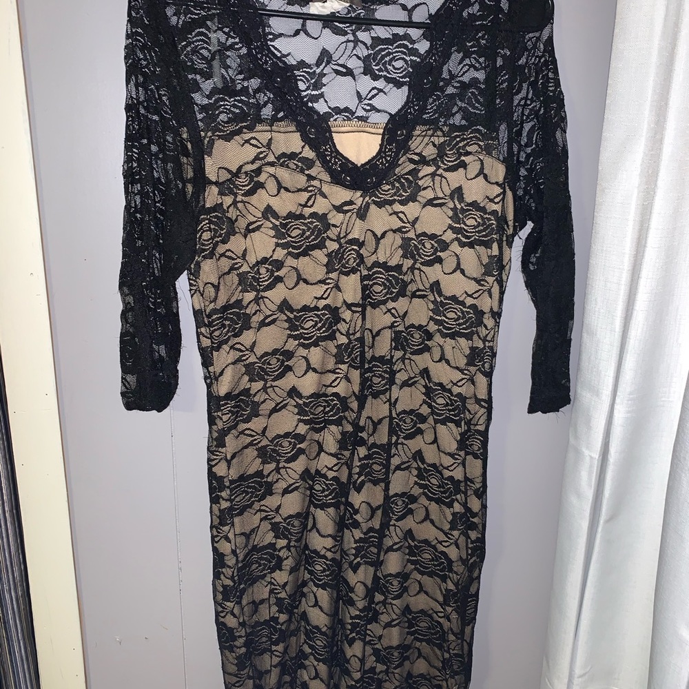 black lace with tan